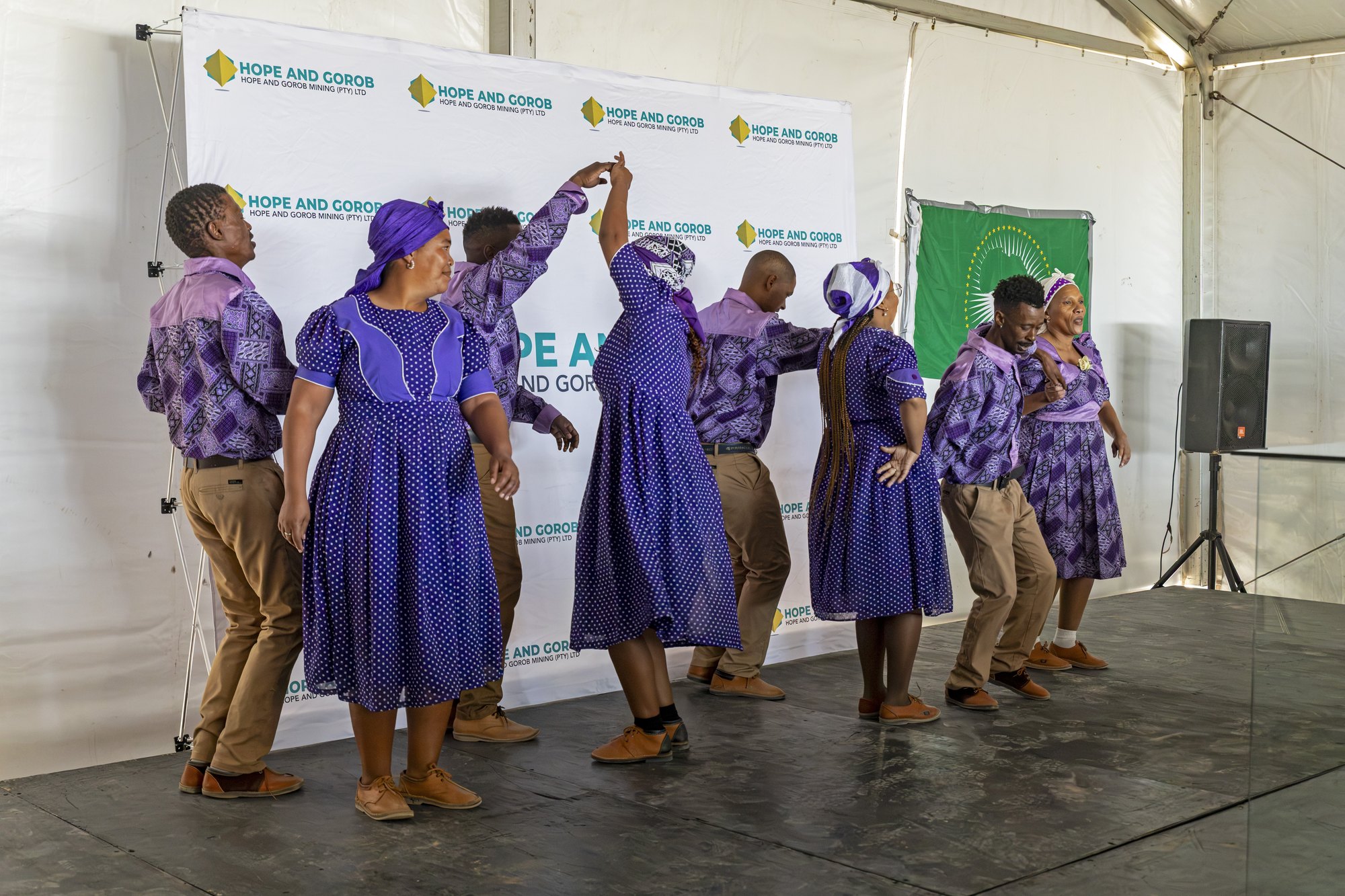 Cultural performance at the groundbreaking